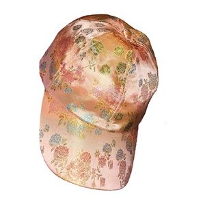 UO Satin Floral Baseball Cap